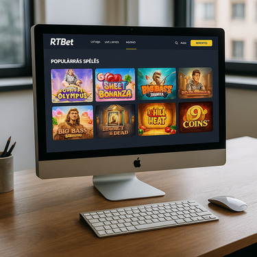 RTBet Casino - Desktop Platform Interface - Latvia